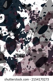 Terrazzo modern abstract template. Black and pink texture of classic italian flooring. Background made of stones, granite, quartz, marble, concrete.  Venetian terrazzo trendy vector backdrop