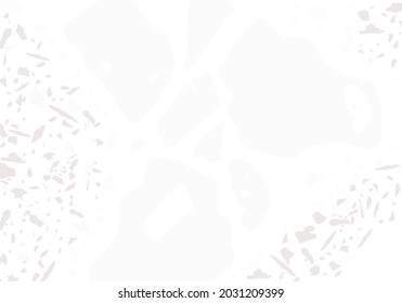 Terrazzo modern abstract template. Grey texture of classic italian flooring. Venetian terrazzo trendy vector backdrop Background made of stones, granite, quartz, marble, concrete. 