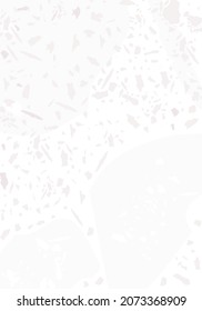Plantilla abstracta moderna de Terrazzo. Textura gris del suelo italiano clásico. Fondo de piedra, granito, cuarzo, mármol, hormigón.  Fondo vectorial de moda de terrazo veneciano