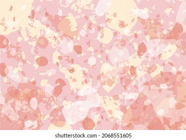 Terrazzo modern abstract template. Orange texture of classic italian flooring. Background made of stones, granite, quartz, marble, concrete.  Venetian terrazzo trendy vector backdrop