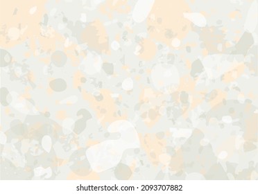 Terrazzo modern abstract template. Orange and grey texture of classic italian flooring. Background made of stones, granite, quartz, marble, concrete.  Venetian terrazzo trendy vector backdrop
