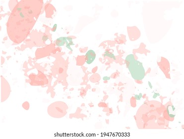 Plantilla abstracta moderna de Terrazzo. Textura rosa y verde del suelo italiano clásico. Fondo vectorial de moda veneciano Terrazzo de piedra, granito, cuarzo, mármol, hormigón. 