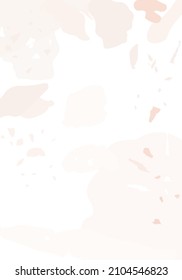 Terrazzo modern abstract template. Pink and beige texture of classic italian flooring. Background made of stones, granite, quartz, marble, concrete.  Venetian terrazzo trendy vector backdrop