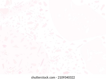 Terrazzo modern abstract template. Pink texture of classic italian flooring. Background made of stones, granite, quartz, marble, concrete.  Venetian terrazzo trendy vector backdrop