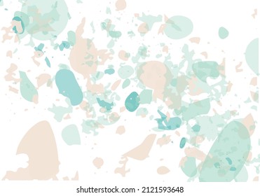 Terrazzo modern abstract template. Pink and blue texture of classic italian flooring. Background made of stones, granite, quartz, marble, concrete.  Venetian terrazzo trendy vector backdrop