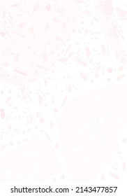 Terrazzo modern abstract template. Pink texture of classic italian flooring. Venetian terrazzo trendy vector backdrop Background made of stones, granite, quartz, marble, concrete. 