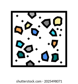terrazzo mosaic floors color icon vector. terrazzo mosaic floors sign. isolated symbol illustration