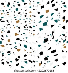 terrazzo pattern with colorful marble rocks. Classic interior material background of mosaic stone. Trendy fashion print wallpaper for textile project or web backdrop.