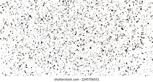 Terrazzo pattern floor tile. Grunge style texture effect. Stock royalty free vector illustration