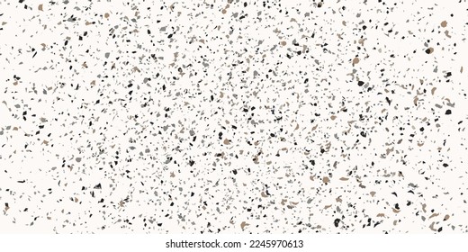 Terrazzo pattern floor tile. Grunge style texture effect. Stock royalty free vector illustration