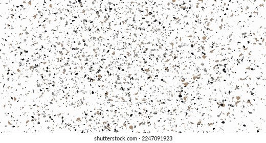 Terrazzo pattern floor tile. Grunge style texture effect. Stock royalty free vector illustration