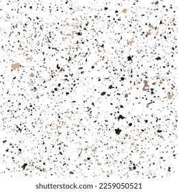 Terrazzo pattern floor tile. Grunge style texture effect. Stock royalty free vector illustration