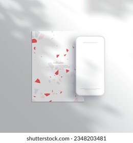 Terrazzo Pattern. magazine cover, wedding invitation, flyer, greeting card, packaging and branding design.