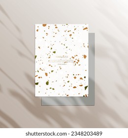 Terrazzo Pattern. magazine cover, wedding invitation, flyer, greeting card, packaging and branding design.