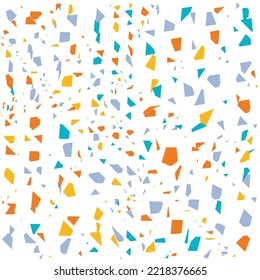 Terrazzo Muster Teppich Realistische Rasterstruktur aus Mosaik Boden mit Naturstein, Granit, Marmor, Quarz, buntes Glas, Beton. Trendwiederholtes Design in rosafarbener, weißer und grüner Farbe