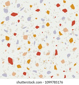 Terrazzo pattern, seamless stone texture design. Inspired by real marble, granite stone shape with Precious color vector illustration. For your unique background wallpaper in brilliant project design