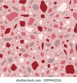 Terrazzo pattern, seamless stone texture design. Inspired by real marble, granite stone shape with Precious color vector illustration. For your unique background wallpaper in brilliant project design
