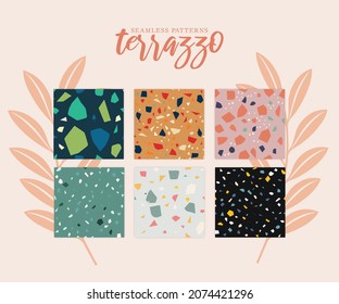 Terrazzo pattern, terrazzo seamless textures, terrazzo vector patterns, vector art, vector seamless design, colour pattern, print ready design