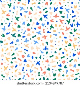 Terrazzo-Muster mit kleinen bunten Formen