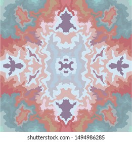 Terrazzo Pattern. Vector Texture Of Pink Marble With Turquoise Accents. Marble Rock Floor Stone Texture. Imitation of Stone structure, Background.