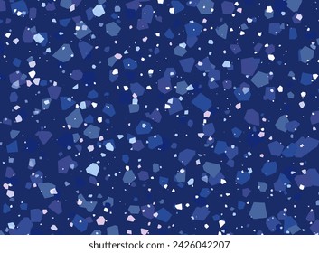 Terrazzo Pattern_Stone Texture Background Illustration_Blue
