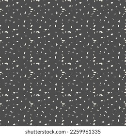 Terrazzo Pavement Tie Dye Seamless Pattern. Shibory Minimalism Background. White and Black Geometric Monochrome Marble Textile Imitation. Mosaic Ink. Japan Design.  Geometric Art Print.