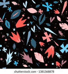 Terrazzo random floral seamless pattern. Granite, stone, marble, flooring, tabletop, interior, fabric, testil, tile, surface. New Terrazzo Trend 2019