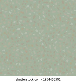 Terrazzo Seamless Abstract Pattern. Gray Vector Floor Background. Terrazzo Floor Mosaic Material. Marble Rock Italian Texture. Mosaic Venetian Granite Design. Glass Pavement Irregular Print. Stone Art