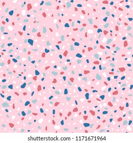 Terrazzo seamless background pattern design. Floor marble pattern. Abstract background