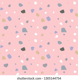 Terrazzo seamless pattern. Abstract background
