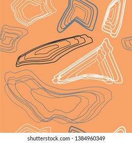 Terrazzo seamless pattern. Abstract pattern curved shape background. Abstract painting template. Handmade texture pattern. 