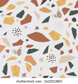 Terrazzo seamless pattern. Abstract pattern , digital paper. Moderm background illustration print. Fashion print