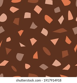 Terrazzo nahtloses Muster. Abstrakte Textur, Vektorhintergrund