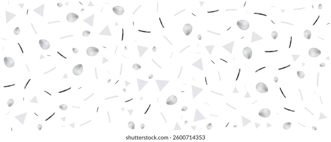 Terrazzo seamless pattern. Black and white classic flooring texture. Charming background made of natural stones, granite, quartz, marble, and concrete. Exquisite seamless terrazzo.
