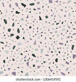 Patrón sin fisuras de Terrazzo. Mosaico de piedra roto.
