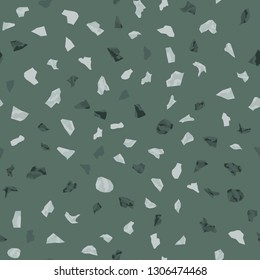 Terrazzo seamless pattern. Broken stone mosaic.