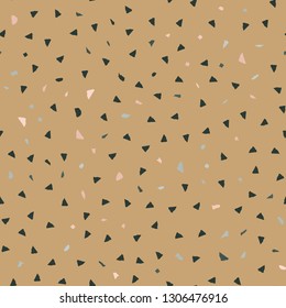 Terrazzo seamless pattern. Broken stone mosaic.