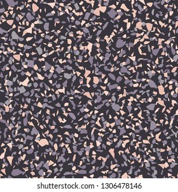Terrazzo seamless pattern. Broken stone mosaic.