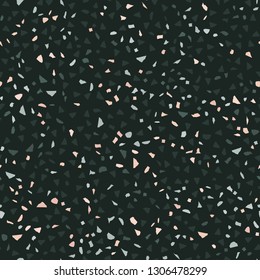 Terrazzo seamless pattern. Broken stone mosaic.