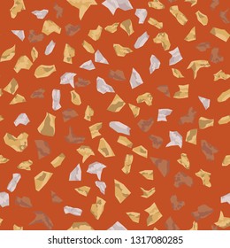 Terrazzo seamless pattern. Broken stone mosaic.