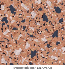 Terrazzo seamless pattern. Broken stone mosaic.