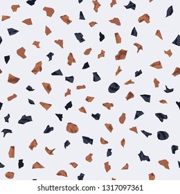 Terrazzo seamless pattern. Broken stone mosaic.