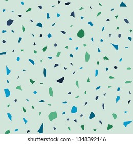 Terrazzo seamless pattern. Broken stone mosaic.