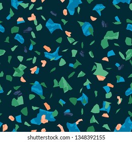 Terrazzo seamless pattern. Broken stone mosaic.
