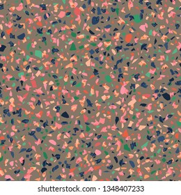 Terrazzo seamless pattern. Broken stone mosaic.