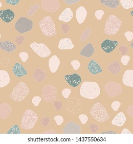 Terrazzo seamless pattern. Broken stone mosaic.