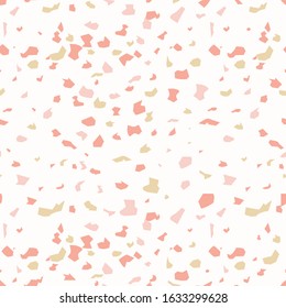 Terrazzo seamless pattern with colorful rock pieces. Terrazzo seamless pattern. Pastel colors. Marble texture. 