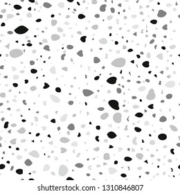 Terrazzo seamless pattern. Colorful vector background with abstract print. Ornament for fabric and interior design