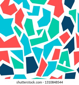 Terrazzo seamless pattern. Colorful vector background with abstract print. Ornament for fabric and interior design