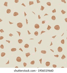 Terrazzo nahtloses Muster. Dunkle, klassische Bodenstruktur. Charmanter Hintergrund aus Natursteinen, Granit, Quarz, Marmor und Beton. Ziemlich nahtloser Terrazzo.
